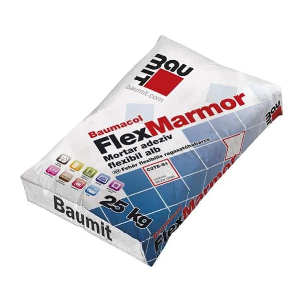 Adeziv flexibil alb Baumacol FlexMarmor Baumit — imagine 1