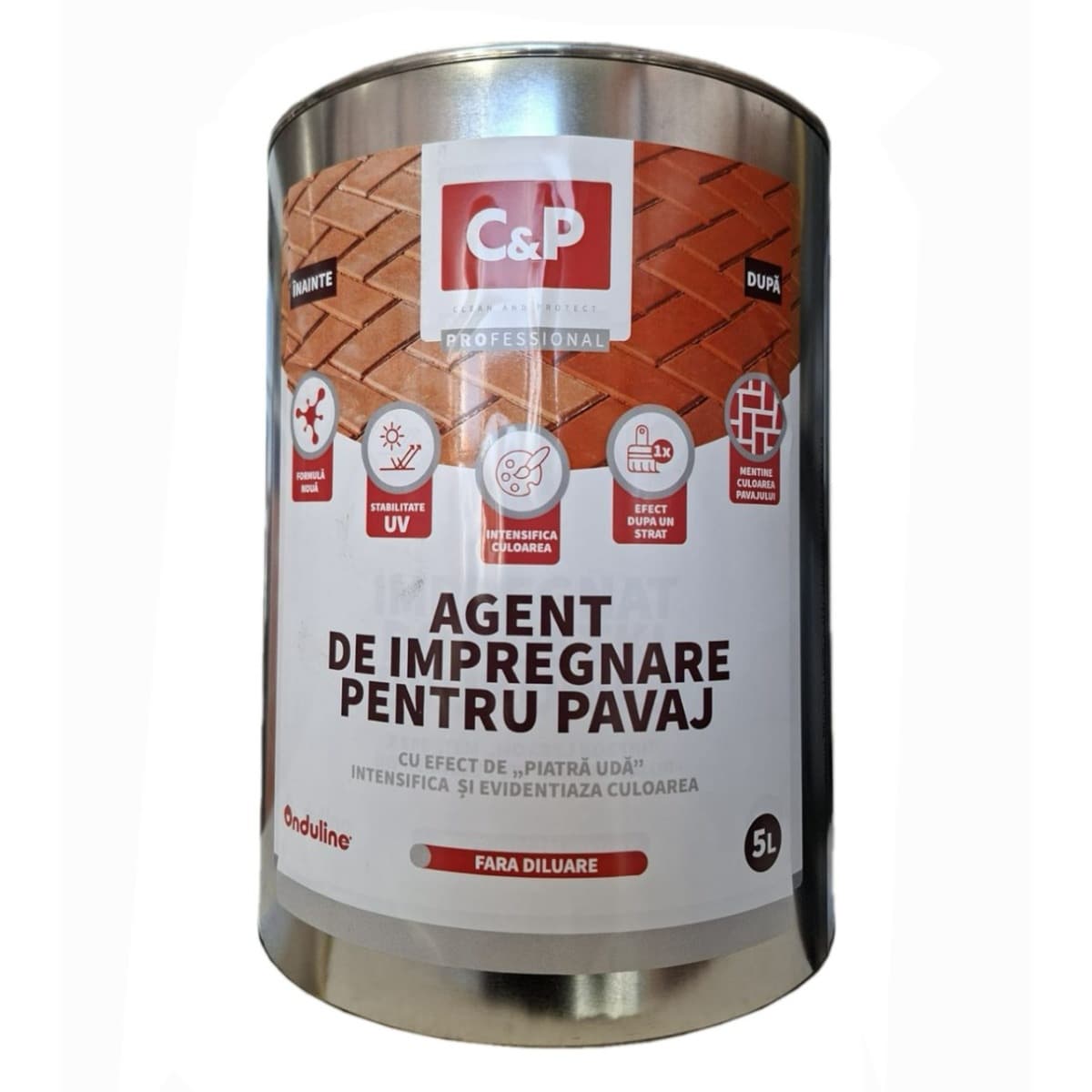 Agent impregnare pavaj, efect piatra umeda, Onduline C&P, 5 L