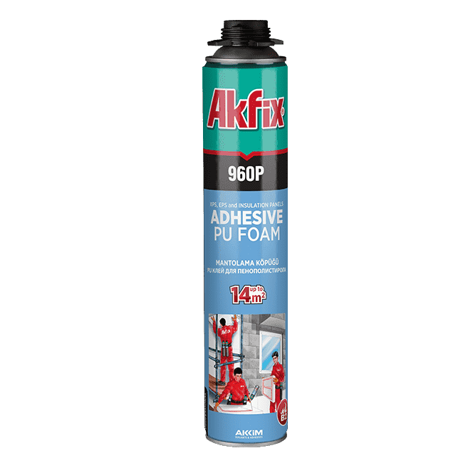 Akfix 960P Spumă adeziv izolație, aplicare cu pistol, 750 ml — imagine 1