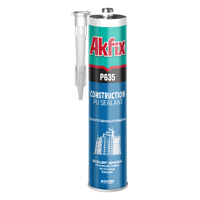 Akfix P635 Etanșant poliuretanic pentru construcții Alb, 600 ml — imagine 1