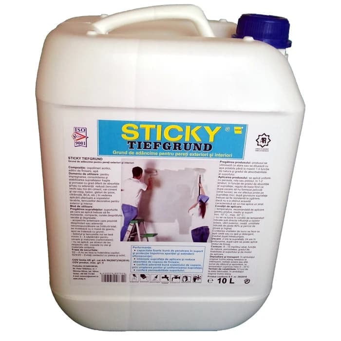 Amorsa perete Sticky Tiefgrund, interior / exterior, 4 L