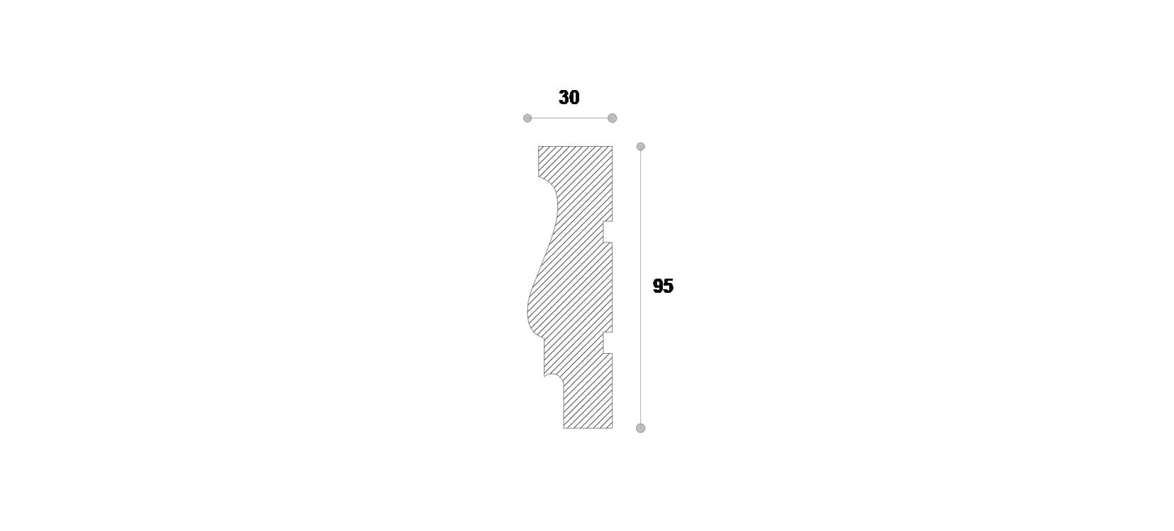 Ancadrament decorativ fereastra #REZISTENT Ada102 95X30X1250 — imagine 2