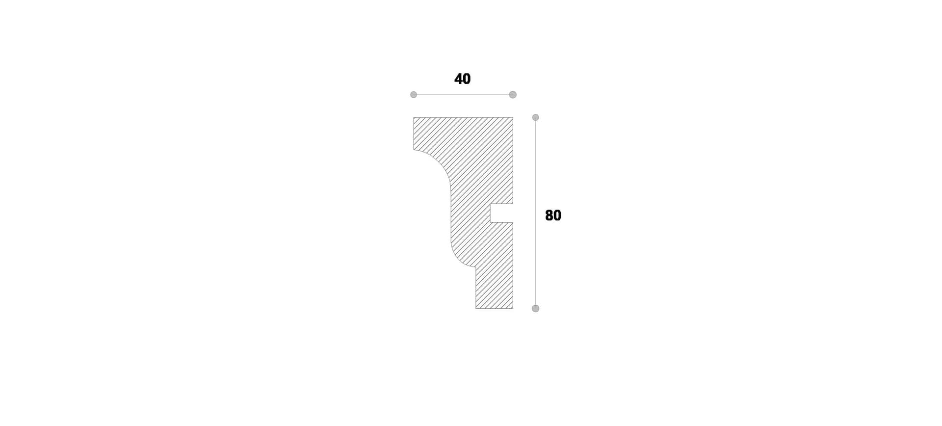 Ancadrament decorativ fereastra #REZISTENT Ada103 80X40X1250 — imagine 2