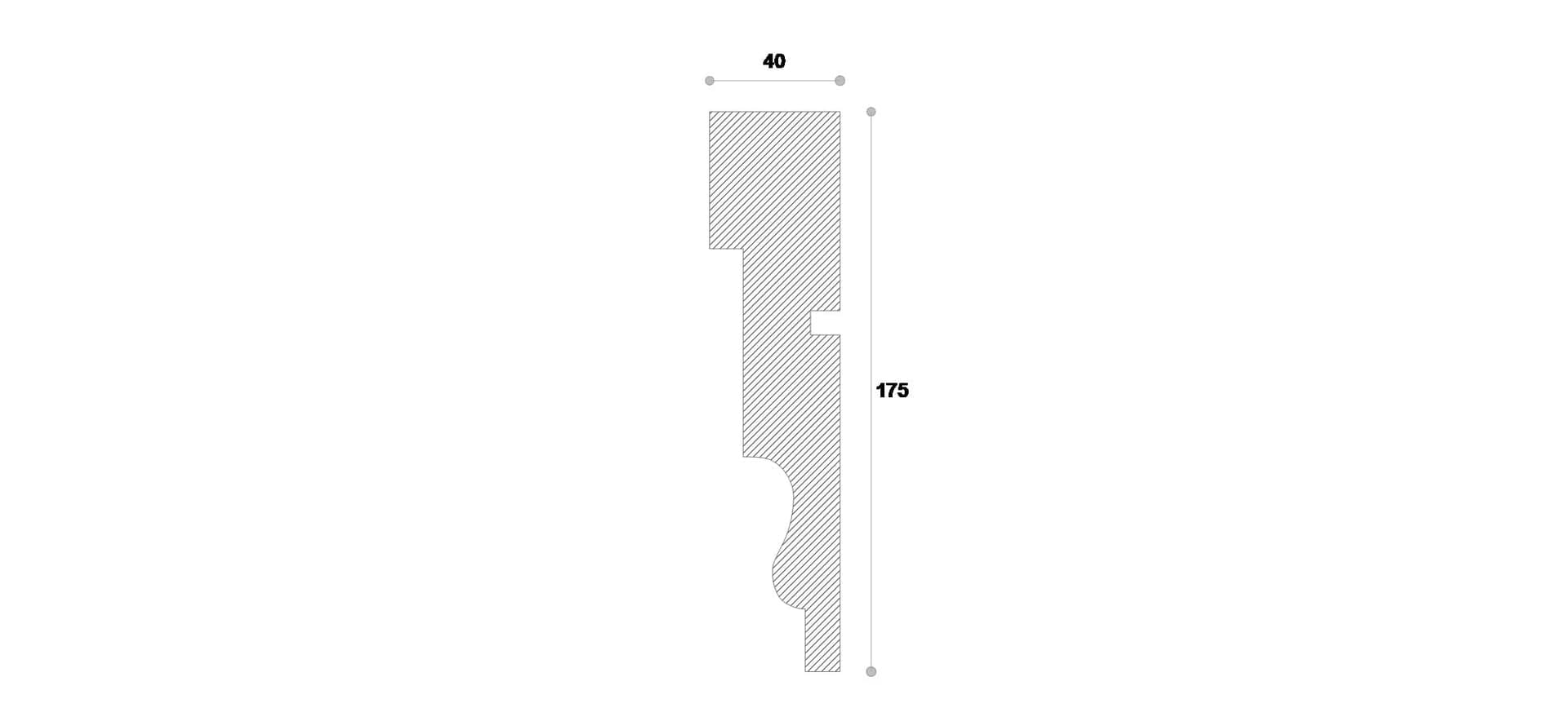 Ancadrament decorativ fereastra #REZISTENT Ada105 175X40X2000 — imagine 2