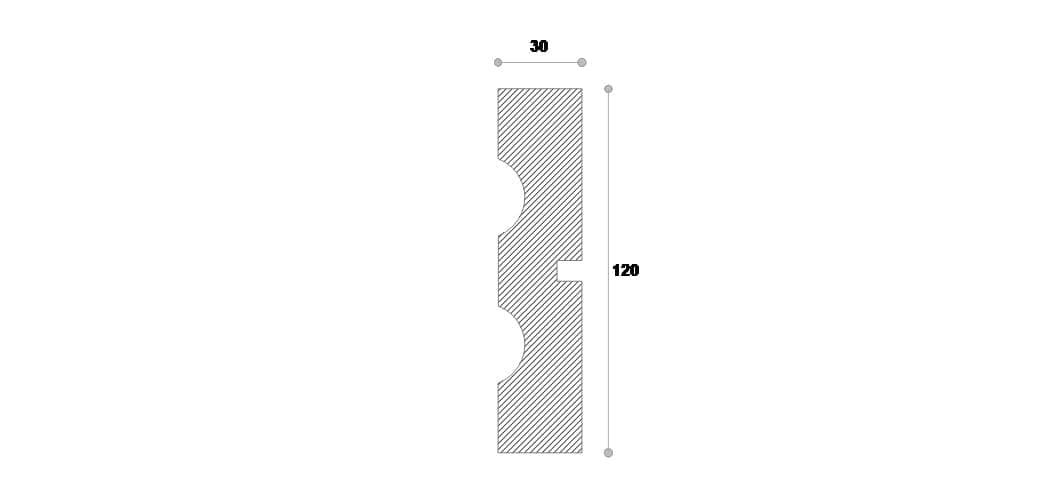 Ancadrament decorativ fereastra #REZISTENT Ada106 135X30X1250 — imagine 2