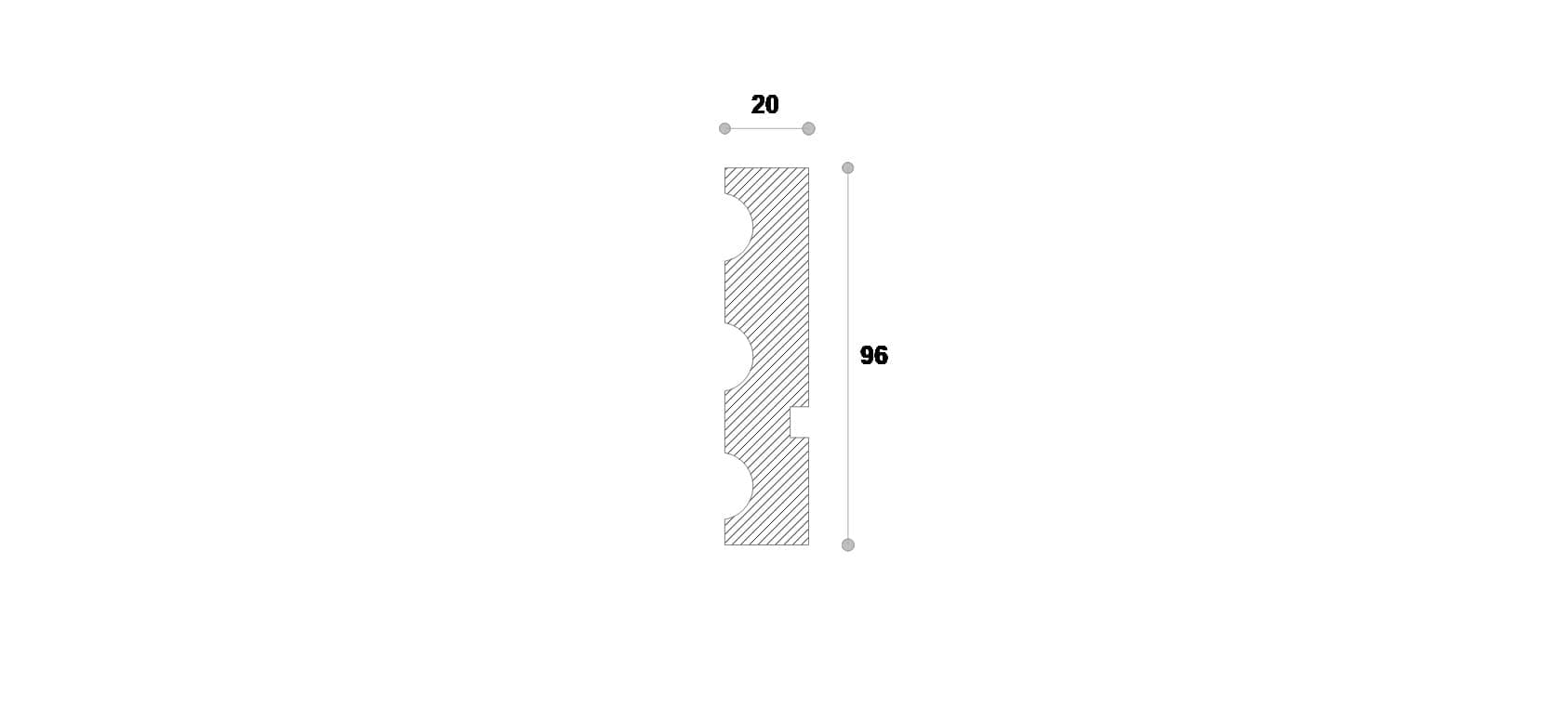 Ancadrament decorativ fereastra #REZISTENT Ada111 96X20X2000 — imagine 2