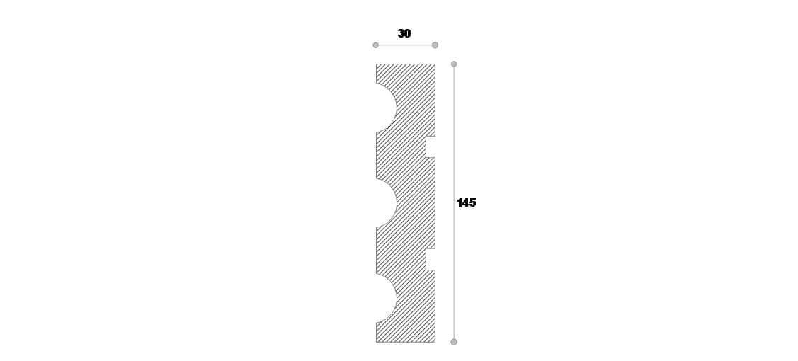 Ancadrament decorativ fereastra #REZISTENT Ada112 145X30X1250 — imagine 2