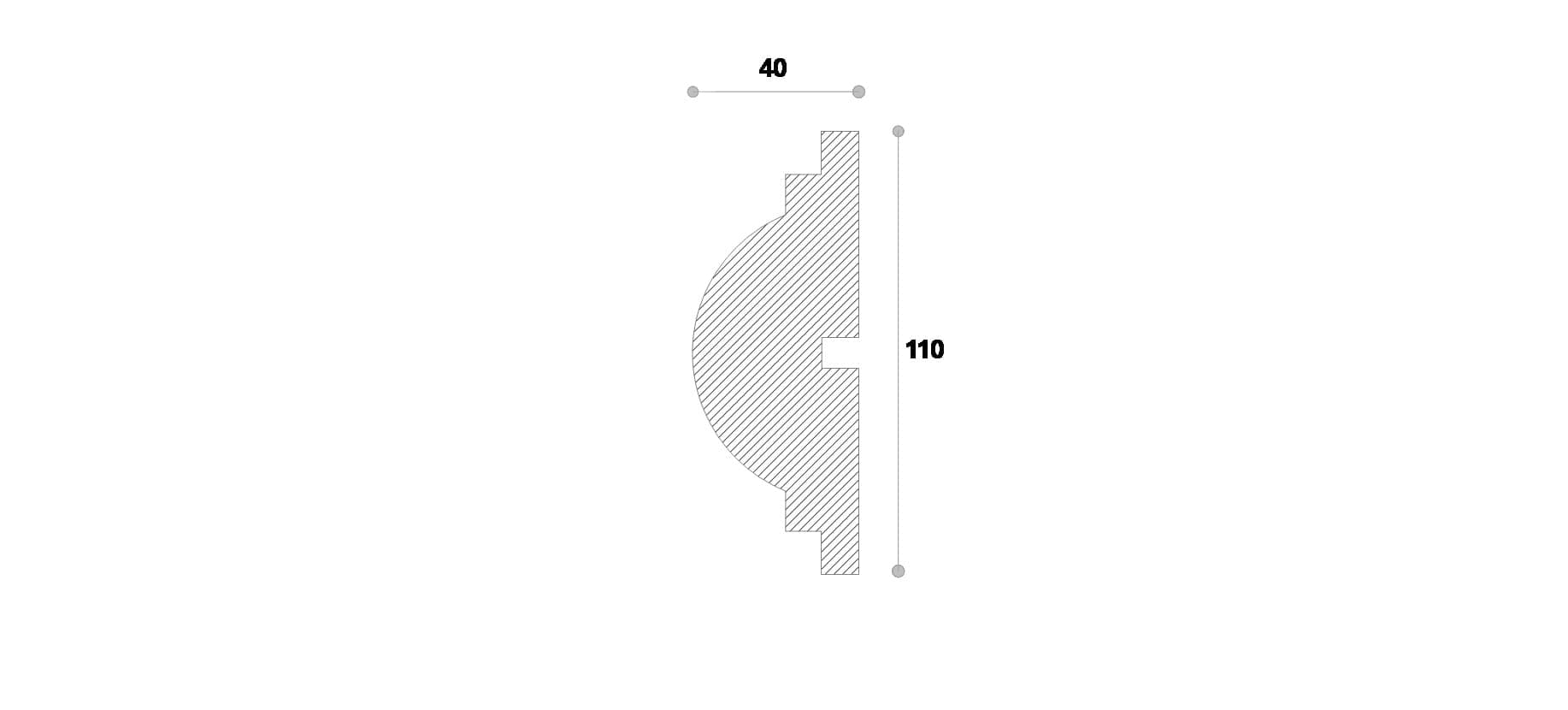 Ancadrament decorativ fereastra #REZISTENT Ada114 110X40X2000 — imagine 2