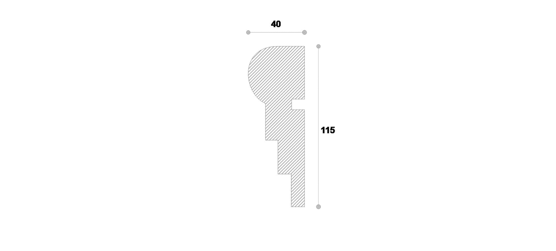 Ancadrament decorativ fereastra #REZISTENT Ada116 115X40X1250 — imagine 2