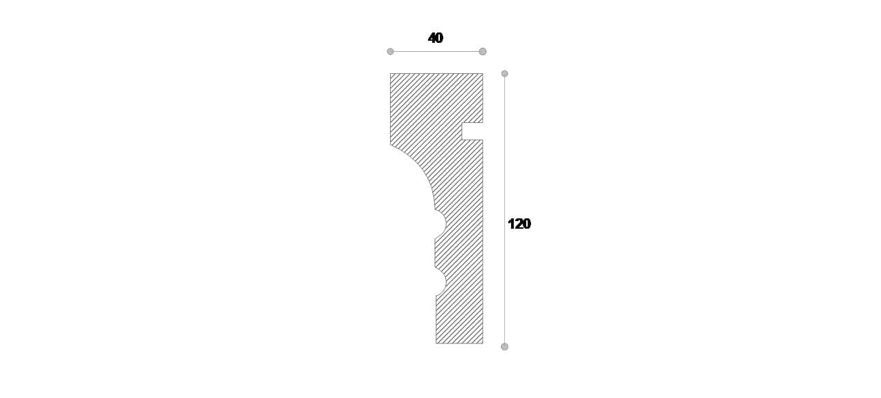 Ancadrament decorativ fereastra #REZISTENT Ada117 120X40X2000 — imagine 2