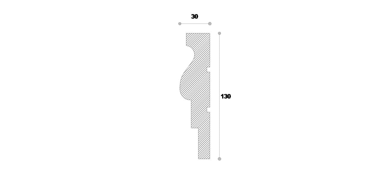 Ancadrament decorativ fereastra #REZISTENT Ada119 130X30X1250 — imagine 2
