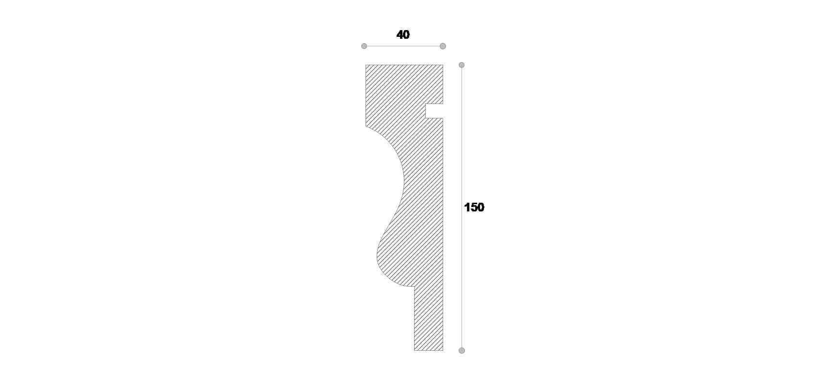 Ancadrament decorativ fereastra #REZISTENT Ada121 150X40X2000 — imagine 2