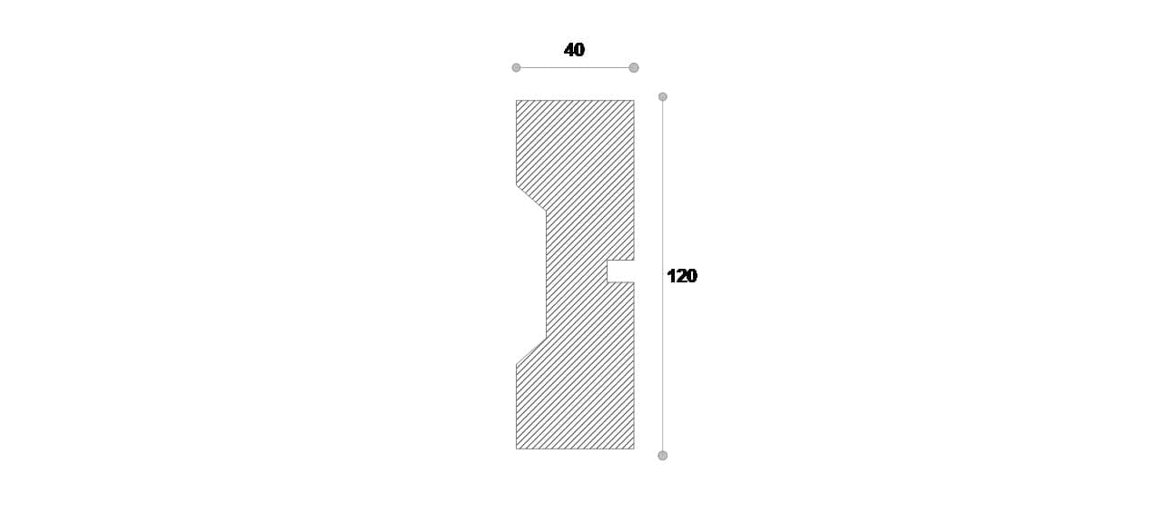 Ancadrament decorativ fereastra #REZISTENT Ada125 120X40X2000 — imagine 2
