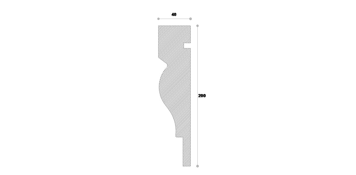 Ancadrament decorativ fereastra #REZISTENT Ada126 200X40X2000 — imagine 2