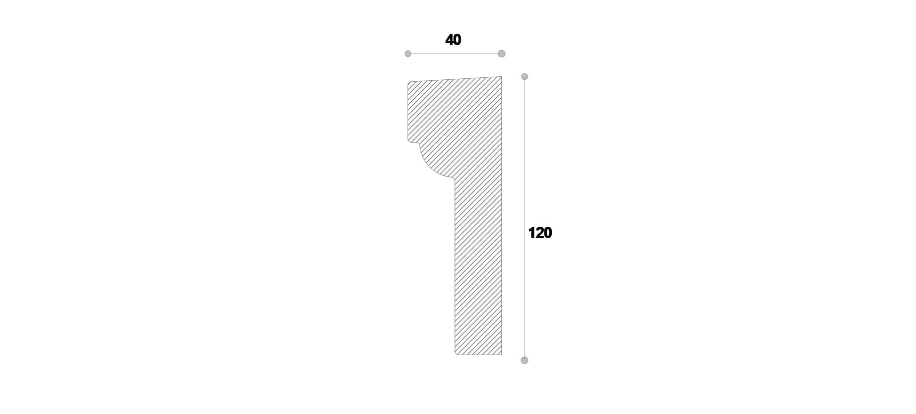 Ancadrament decorativ fereastra #REZISTENT Ada129 120X40X2000 — imagine 2