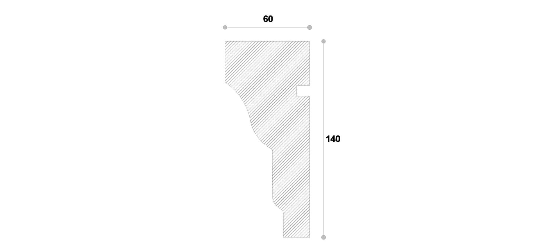Ancadrament decorativ fereastra #REZISTENT Ada130 140X60X2000 — imagine 2