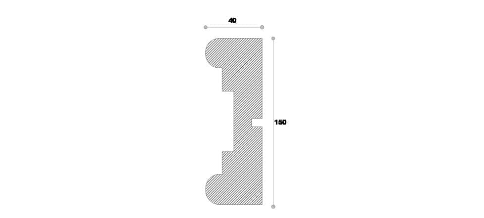 Ancadrament decorativ fereastra #REZISTENT Ada131 150X50X2000 — imagine 2