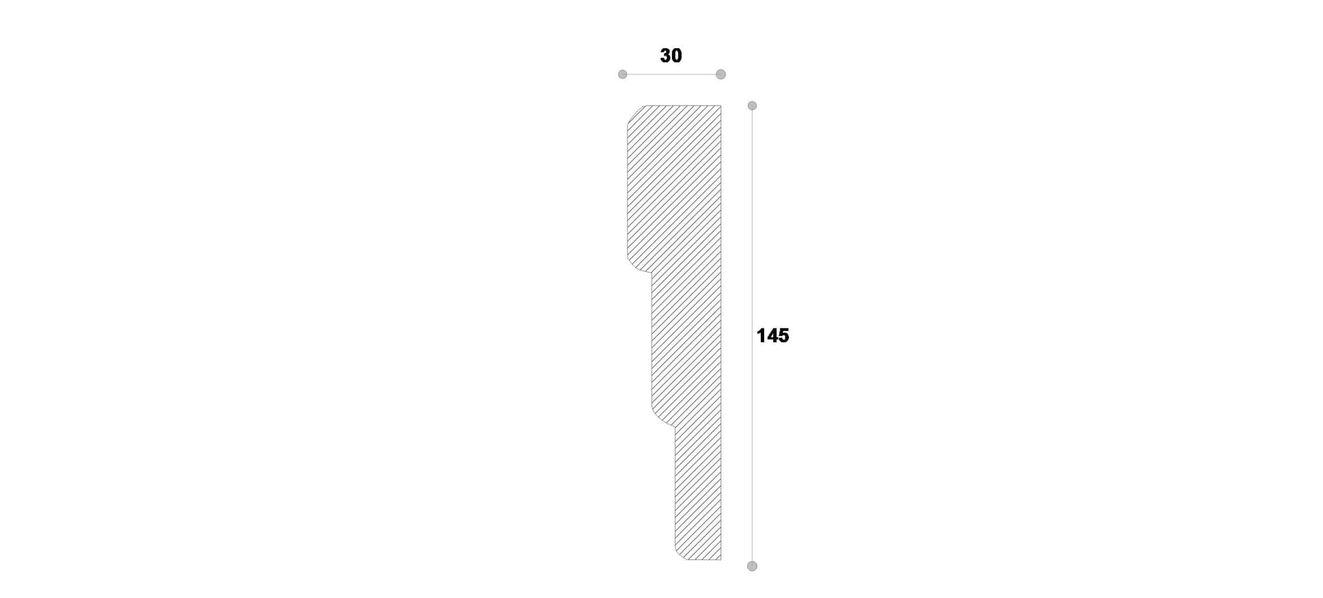 Ancadrament decorativ fereastra #REZISTENT Ada132 145X30X2000 — imagine 2