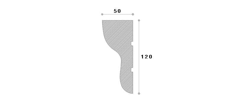 Ancadrament decorativ fereastra #REZISTENT Ada137 120X50X2000 — imagine 2