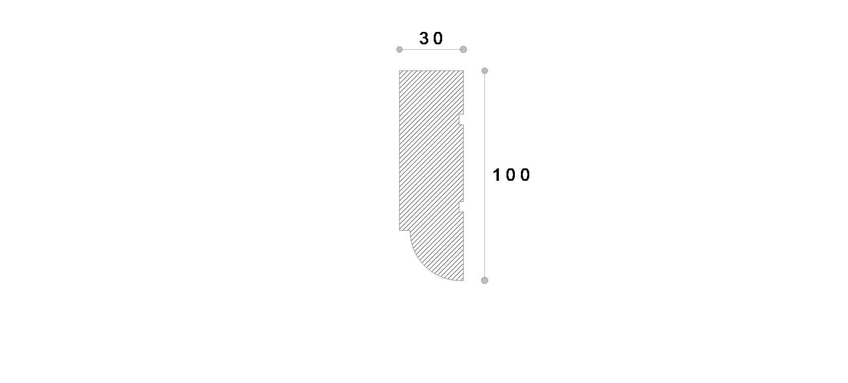 Ancadrament decorativ fereastra #REZISTENT Ada145 100X30X2000 — imagine 2