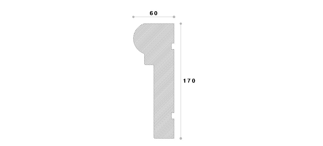 Ancadrament decorativ fereastra #REZISTENT Ada149 170X60X2000 — imagine 2