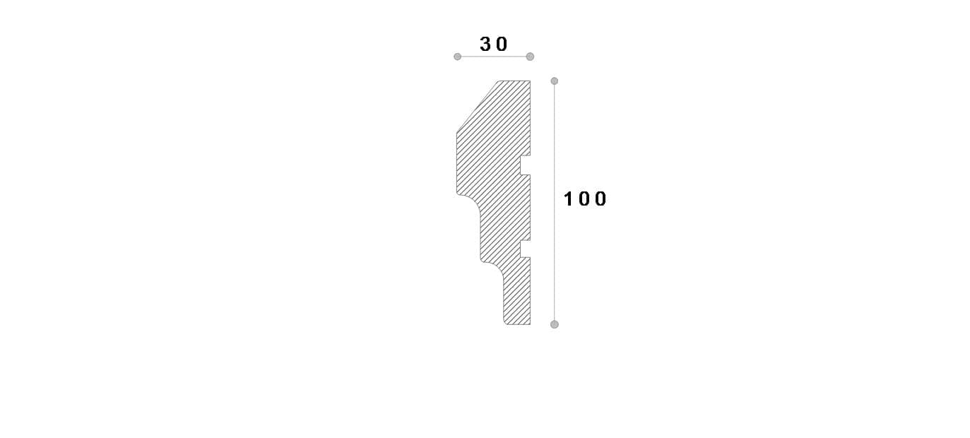Ancadrament decorativ fereastra #REZISTENT Ada159 100X30X2000 — imagine 2
