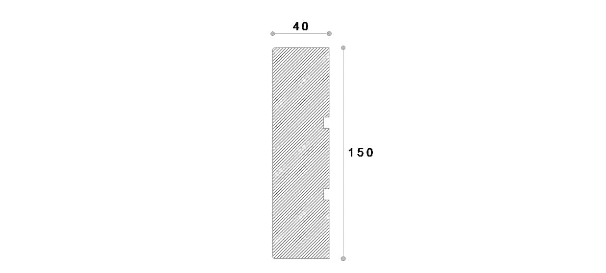 Ancadrament decorativ fereastra #REZISTENT Ada161 150X40X2000 — imagine 2
