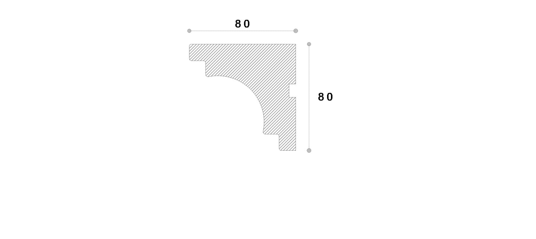Ancadrament decorativ fereastra #REZISTENT Ada175 80X80X2000 — imagine 2