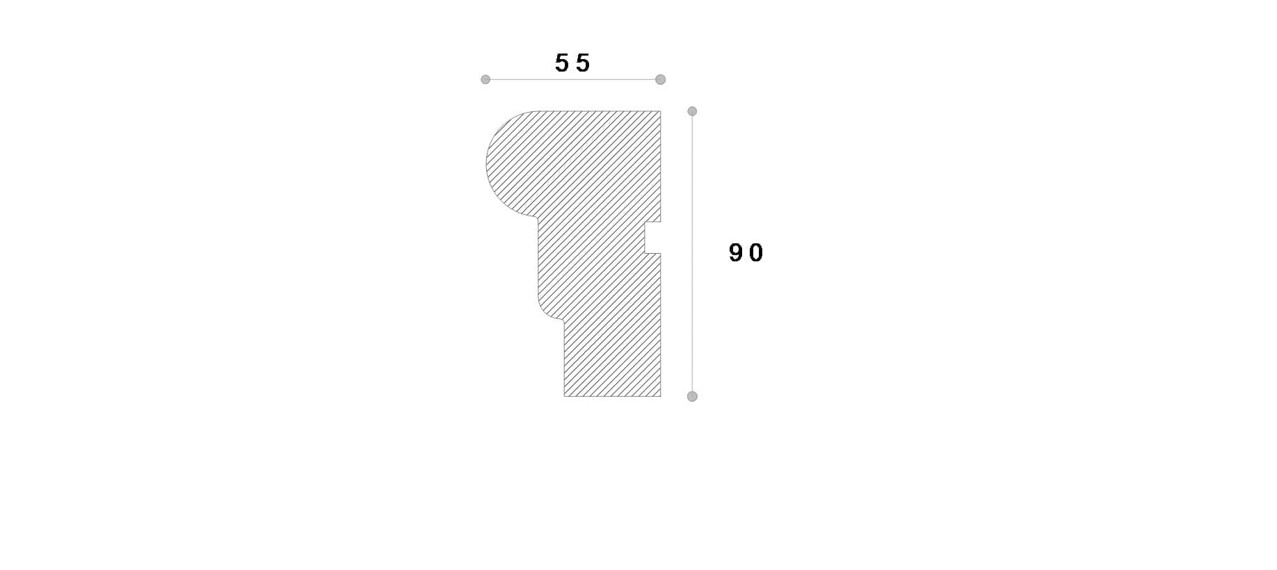 Ancadrament decorativ fereastra #REZISTENT Ada212 90X55X1250 — imagine 2