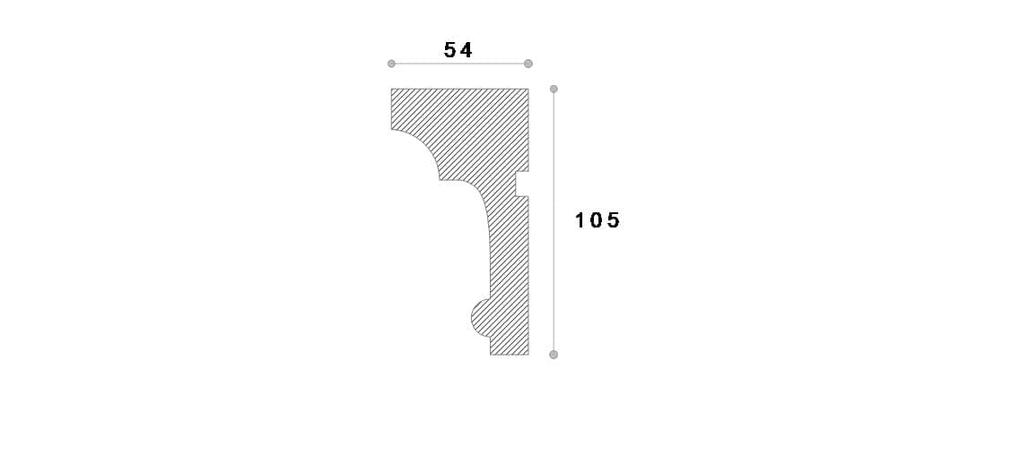 Ancadrament decorativ fereastra #REZISTENT Ada225 105X54X2000 — imagine 2