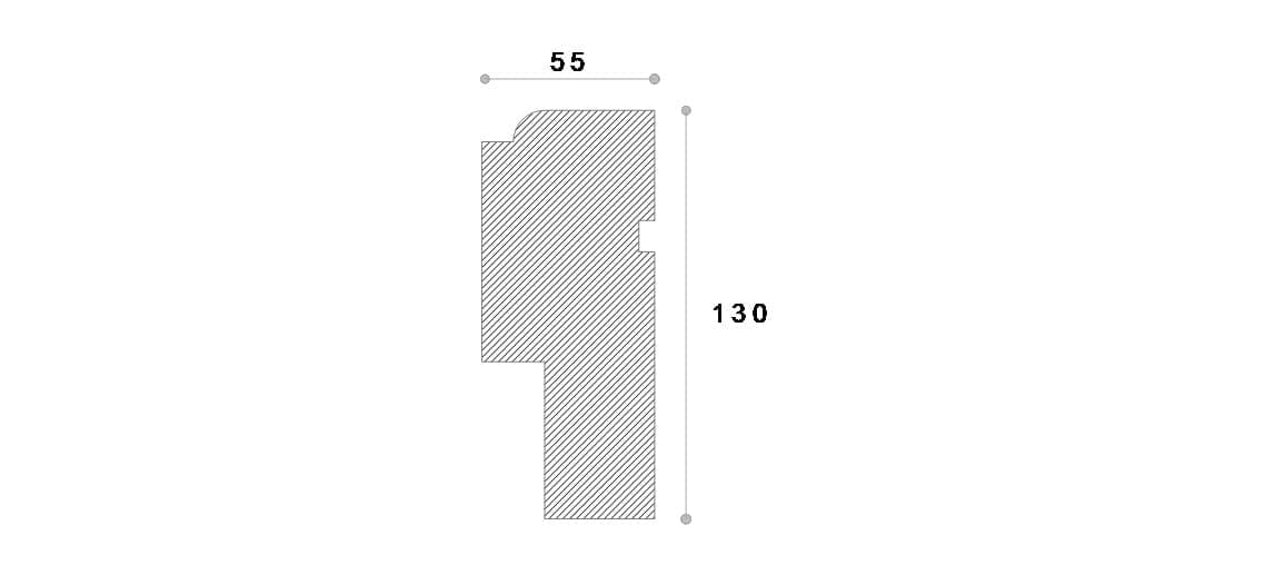 Ancadrament decorativ fereastra #REZISTENT Ada227 130X55X2000 — imagine 2