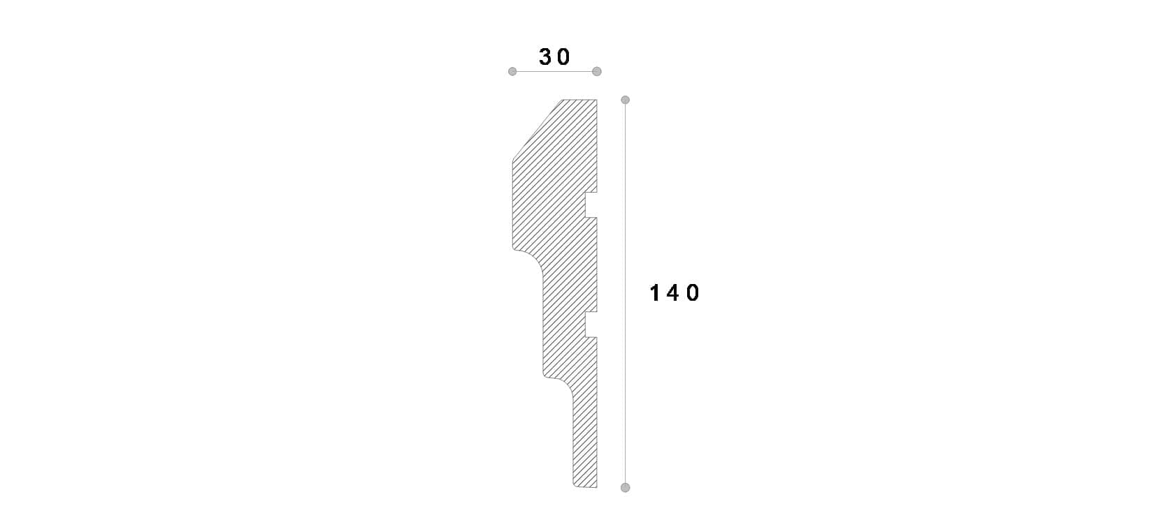 Ancadrament decorativ fereastra #REZISTENT Adma1 140X30X2000 — imagine 2
