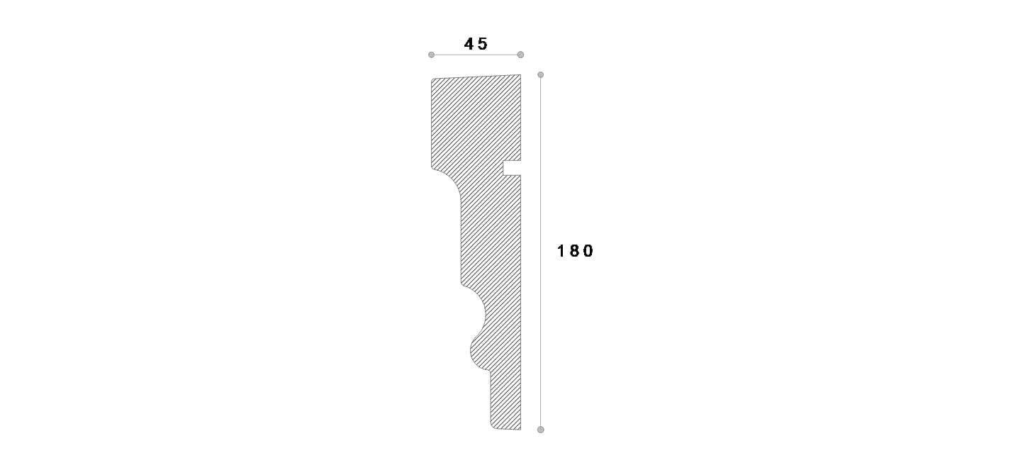 Ancadrament decorativ fereastra #REZISTENT Adma10 180X45X2000 — imagine 2