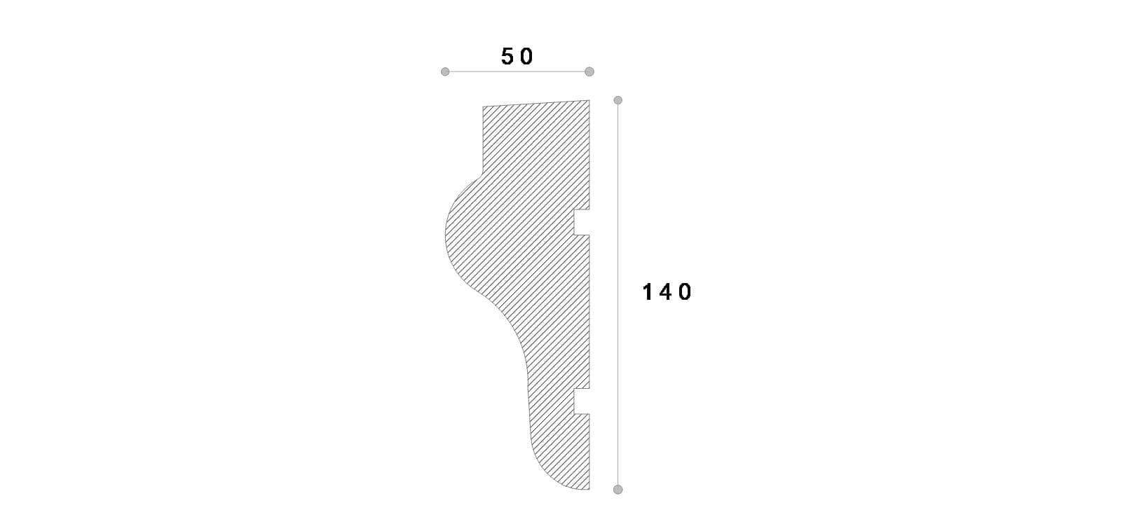 Ancadrament decorativ fereastra #REZISTENT Adma13 140X50X2000 — imagine 2