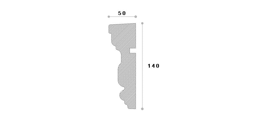 Ancadrament decorativ fereastra #REZISTENT Adma14 130X40X2000 — imagine 2