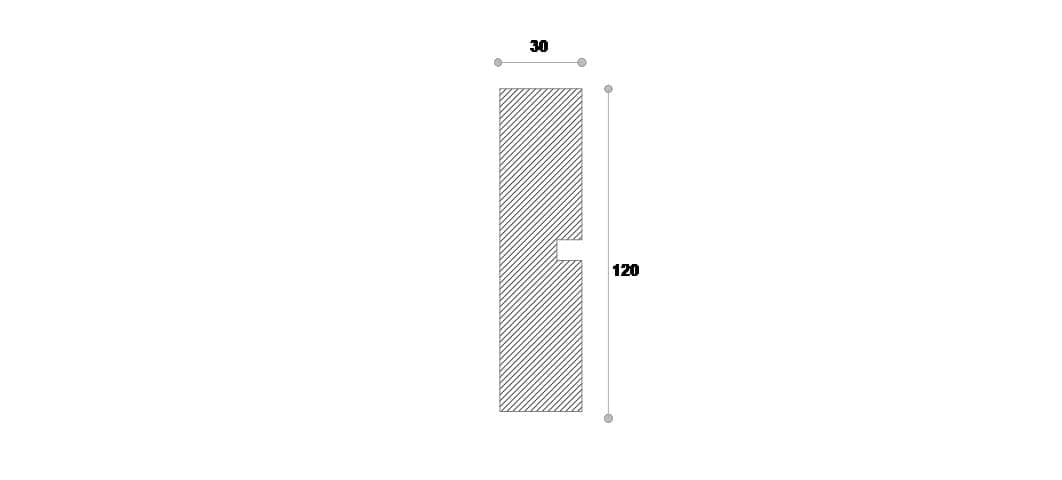 Ancadrament Exterior #REZISTENT Ada108 30x120x2000 mm, Crem — imagine 2