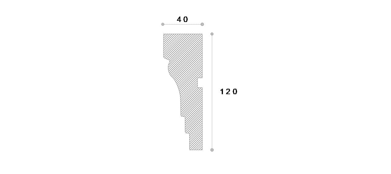 Ancadrament fereastra decorativ #REZISTENT ADA210 120X40X2000 — imagine 2