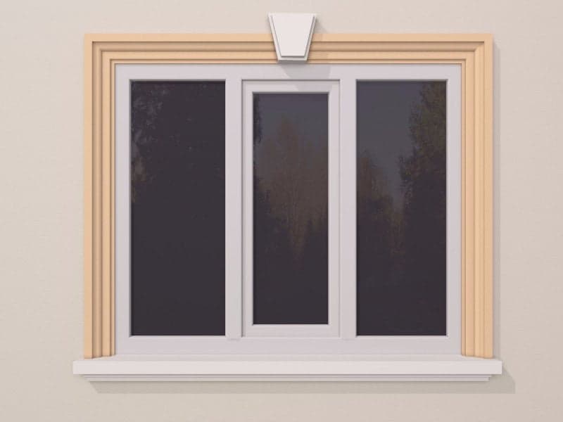 ANCADRAMENT FEREASTRA EXTERIOR FP130 DIMENSIUNE 146X63MM — imagine 2