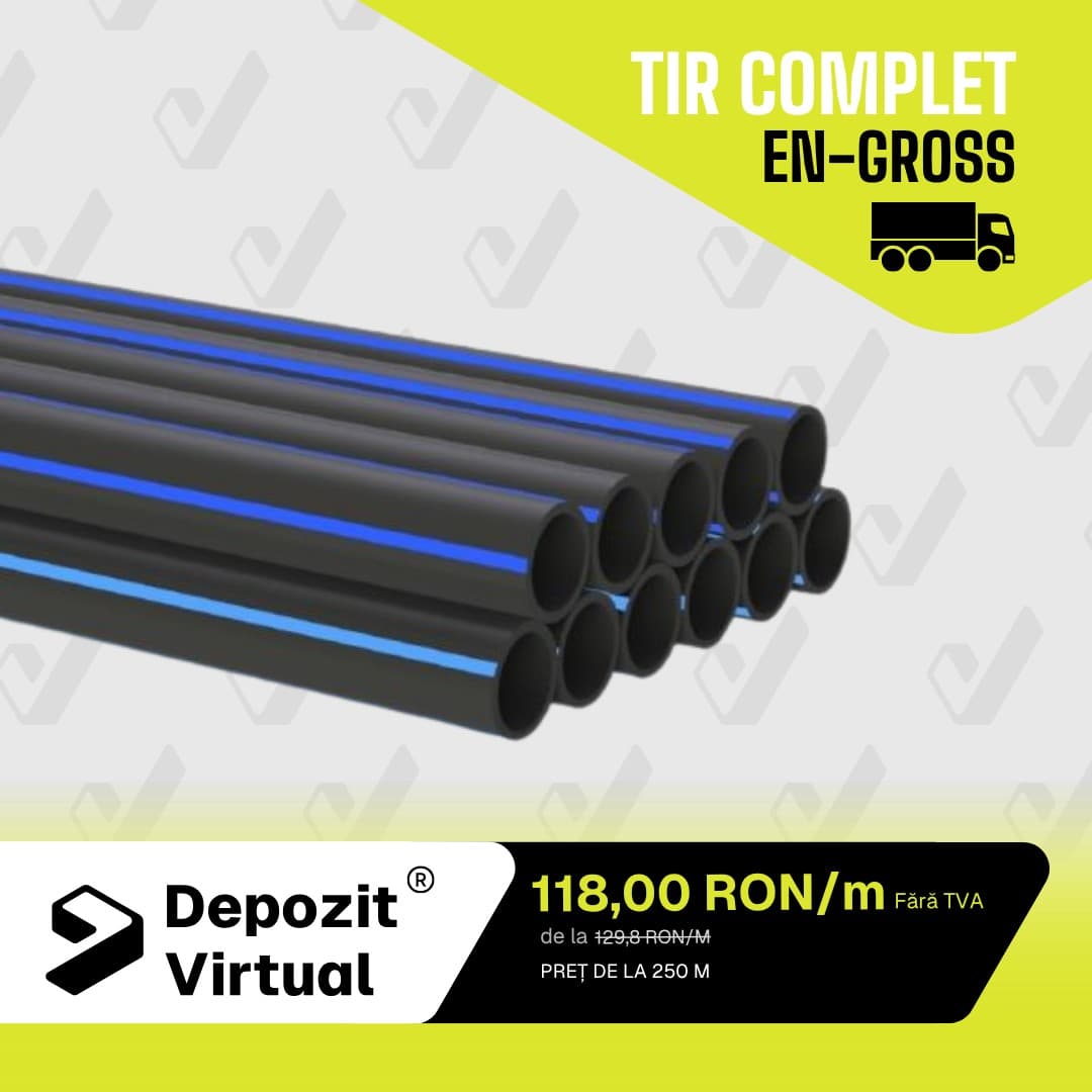 ANGRO Țeavă irigații Tub D315 PE100 PN8 SDR21 ECOSAMI