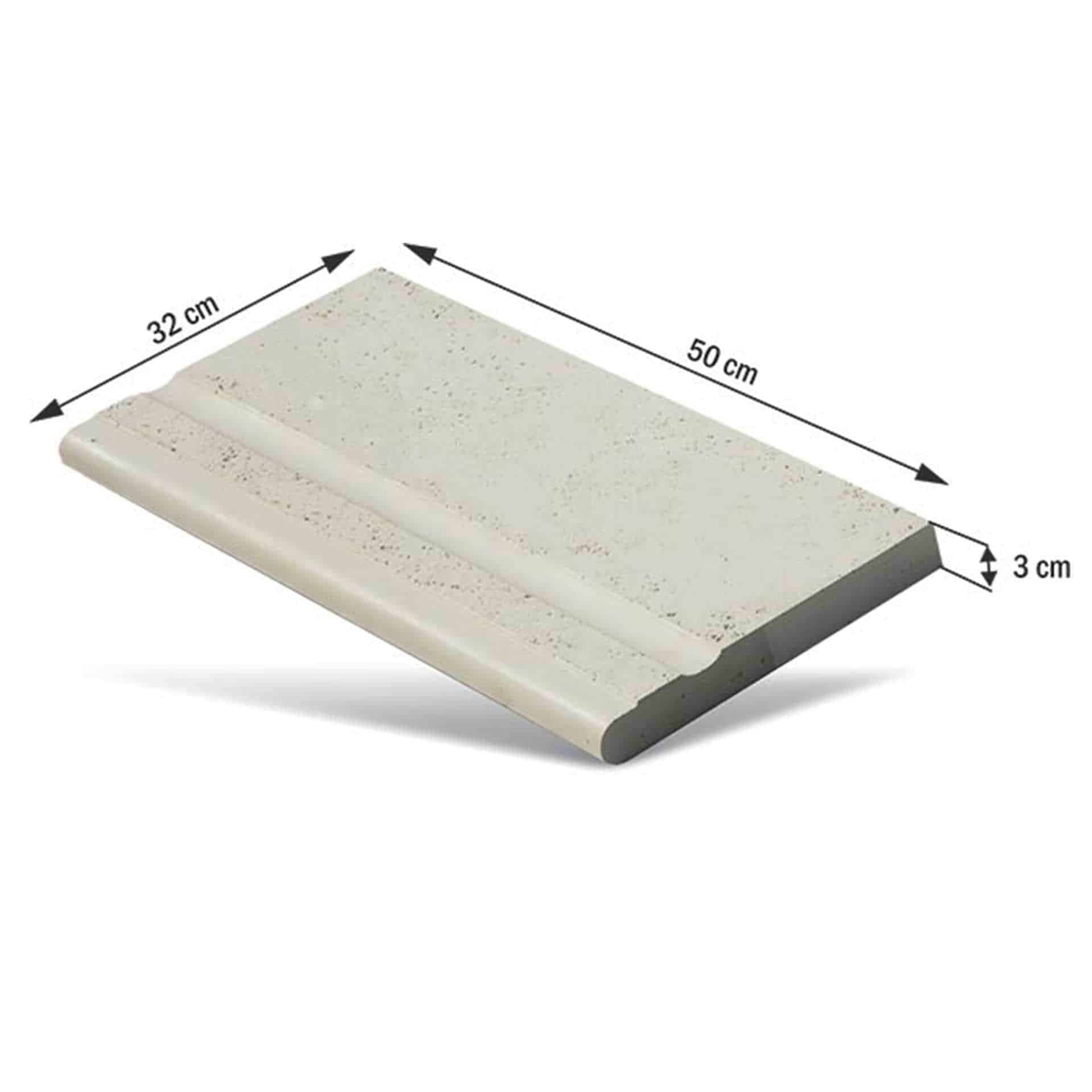 Borduri pentru piscina cu textura Travertin 50x32x3 cm