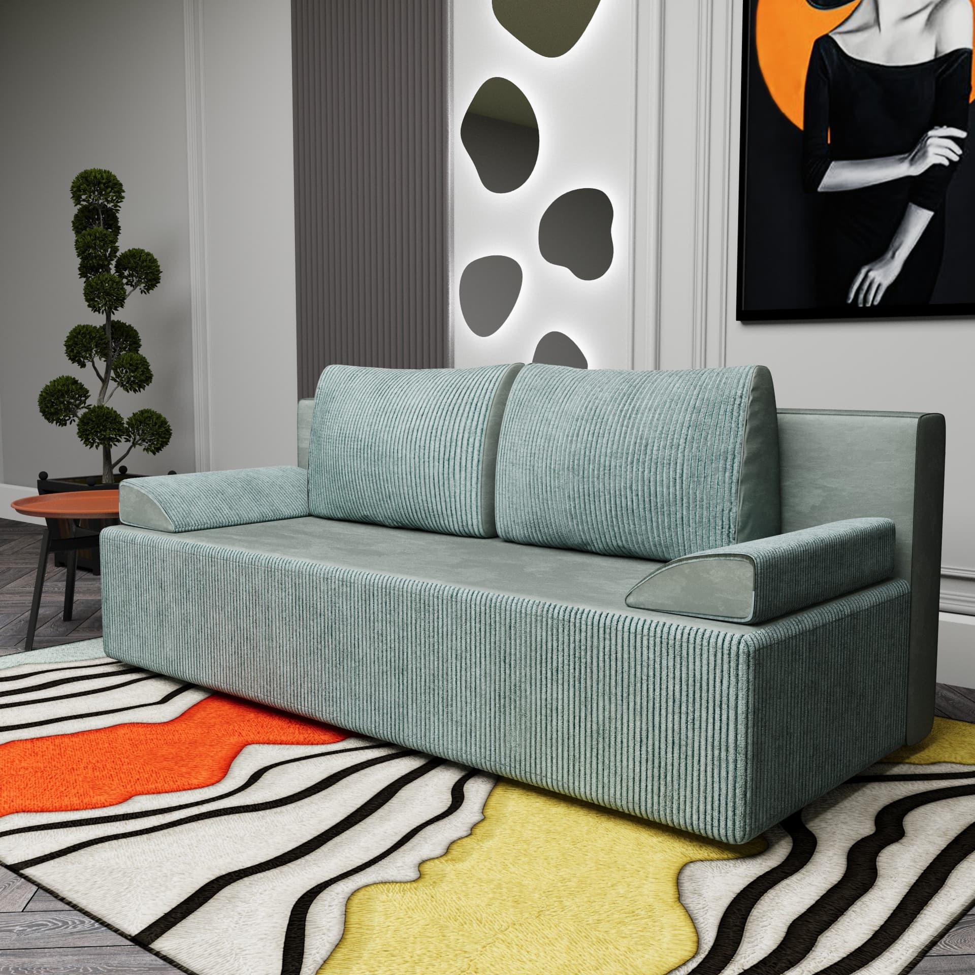 Canapea 3 Locuri DESIRE Z15/T21 Menta — imagine 3