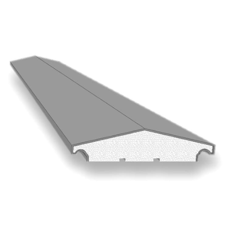 Capac decorativ gard ST107, ascutit, 2000 x 244 x 60 mm