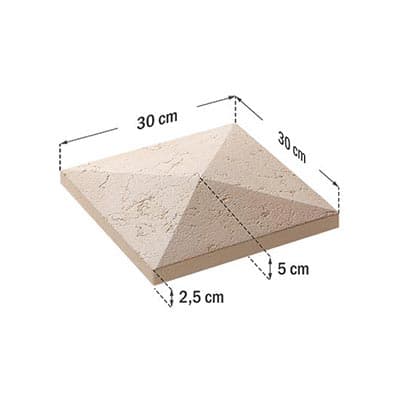 Capac stalp gard Roma 30x30x5 cm