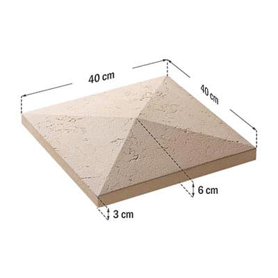 Capac stalp gard Roma 40x40x6 cm