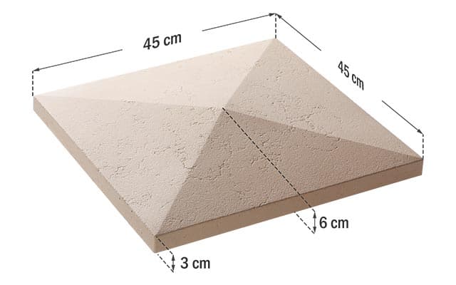 Capac stalp gard Roma 45x45x6