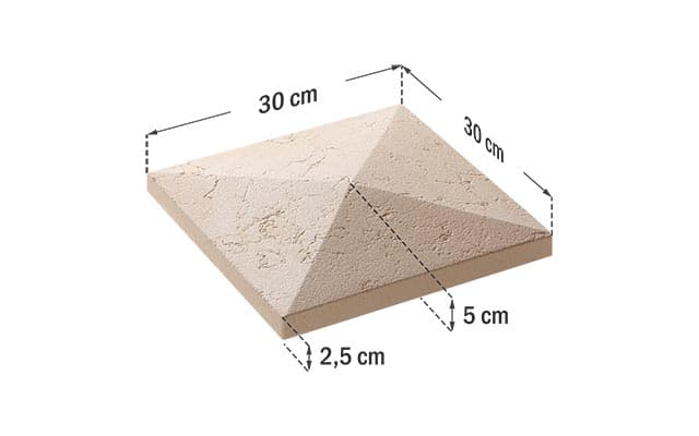 Capac stalp Roma 30x30x5 cm