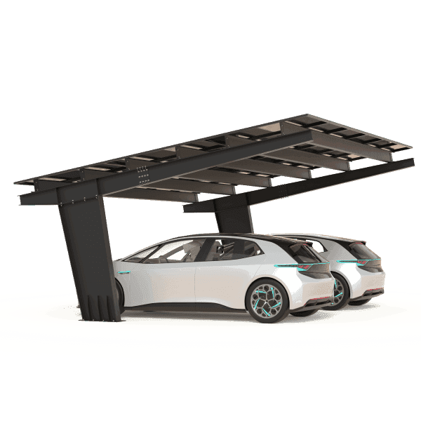Carport cu panouri fotovoltaice MODEL01, 2 locuri — imagine 2