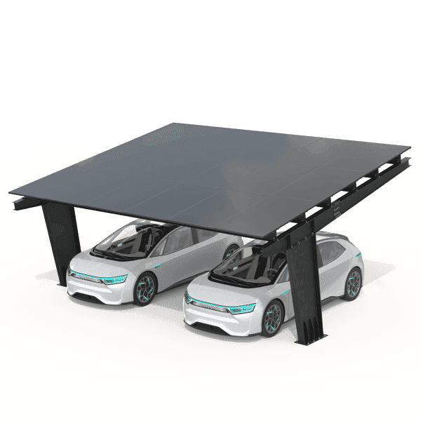 Carport cu panouri fotovoltaice MODEL01, 2 locuri