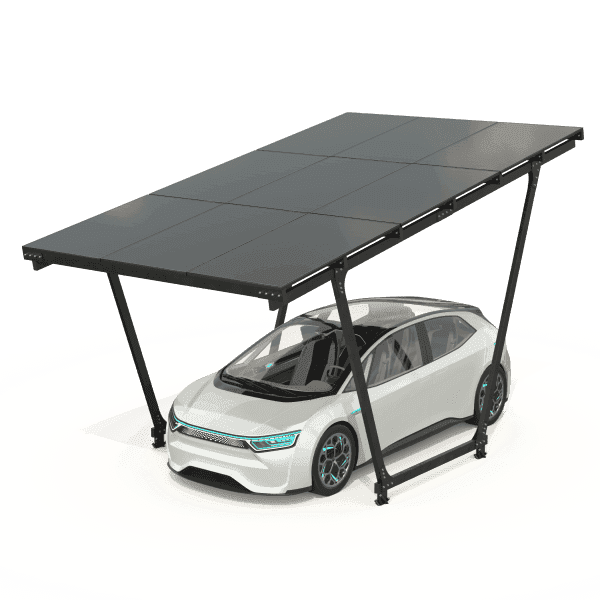 Carport cu panouri fotovoltaice MODEL02, 1 loc