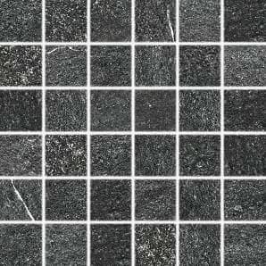 Mozaic portelanat negru, 30×30 cm, rectificat, Colectia QUARZIT